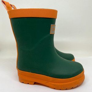 Hatley Green and Orange Rain Boots, Toddler 5